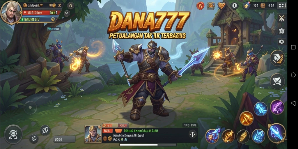 Screen utama DANA777 menunjukkan pertarungan intens di dunia MMORPG yang menakjubkan.