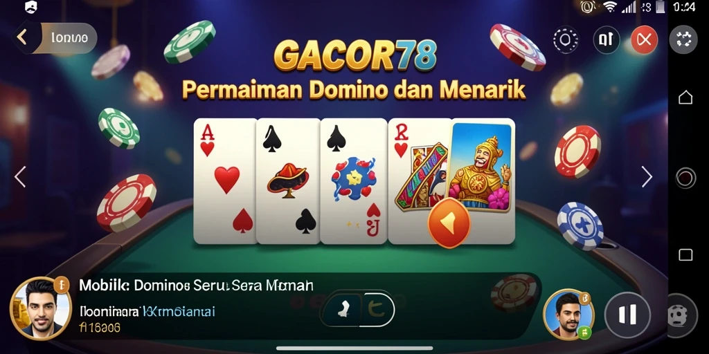 Tampilan gameplay seru dari GACOR78 yang menampilkan aksi Domino.