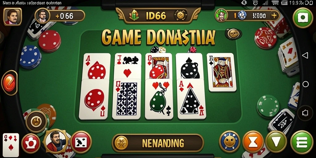 Tampilan gameplay seru Domino di ID66 dengan antarmuka menarik.
