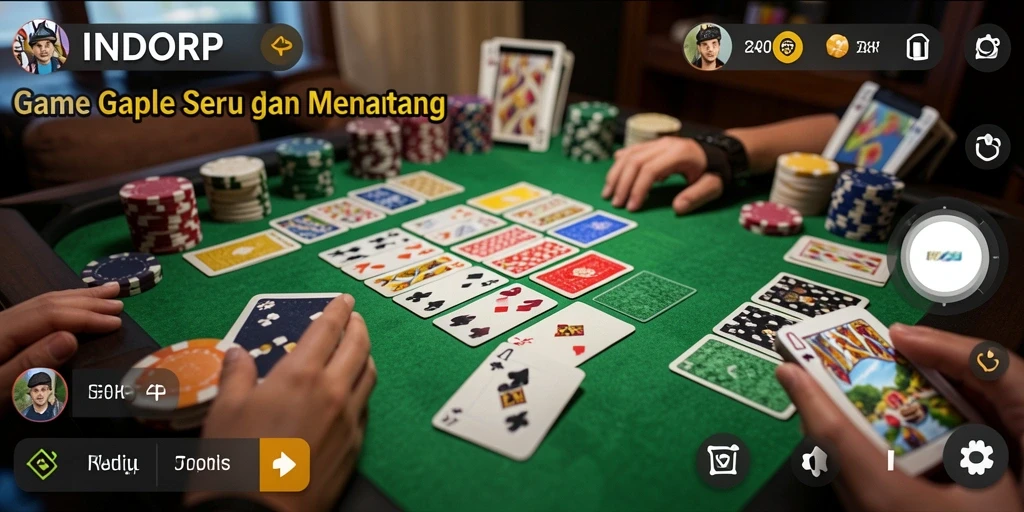 Tampilan gameplay INDORP yang menarik dalam permainan Gaple.