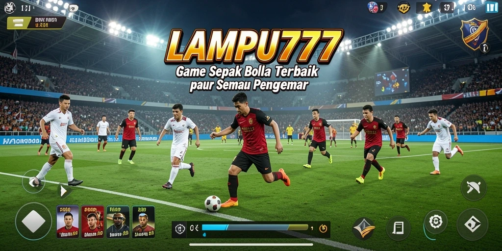 Tampilan gameplay LAMPU777 yang mendebarkan di lapangan sepak bola.