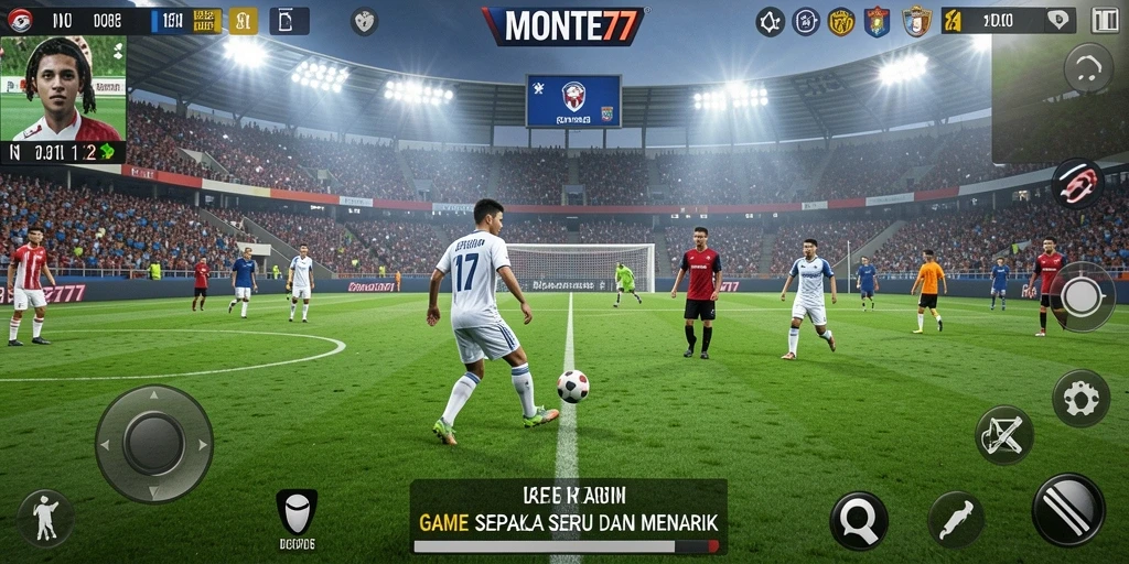 Tampilan gameplay menarik dalam MONTE77 yang memikat pemain sepak bola.
