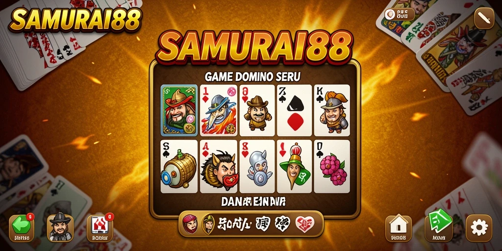 Tampilan gameplay seru dari SAMURAI88 dalam permainan Domino.