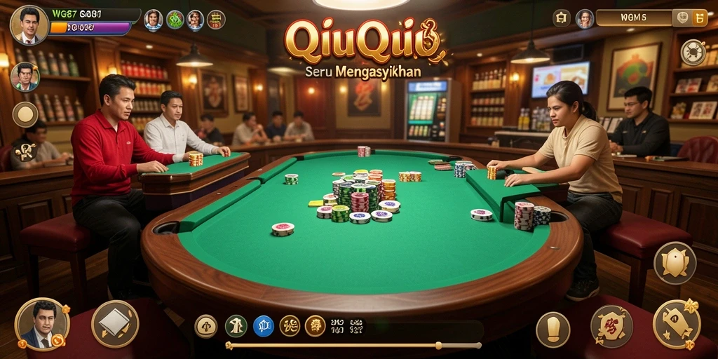 Gameplay QiuQiu yang penuh aksi dan strategi.